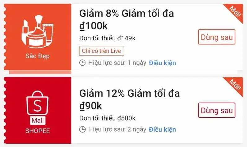 Mã giảm giá Shopee theo ngành hàng