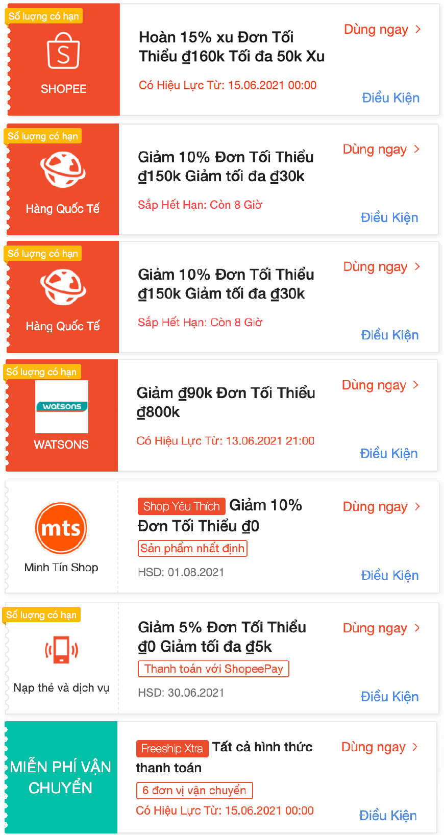 Mã giảm giá Shopee