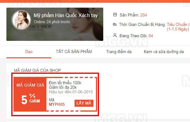Mã giảm giá shopee